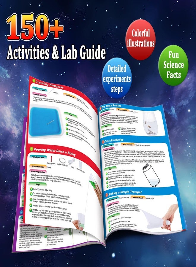 PATIFEED 150 Experiments Science Kit for Kids, Chemistry Set, Scientific Christmas Birthday Toys Gifts Ideas for Boys Girls, Break Geodes, Volcano,S.T.E.M Learning Projects - Image 3